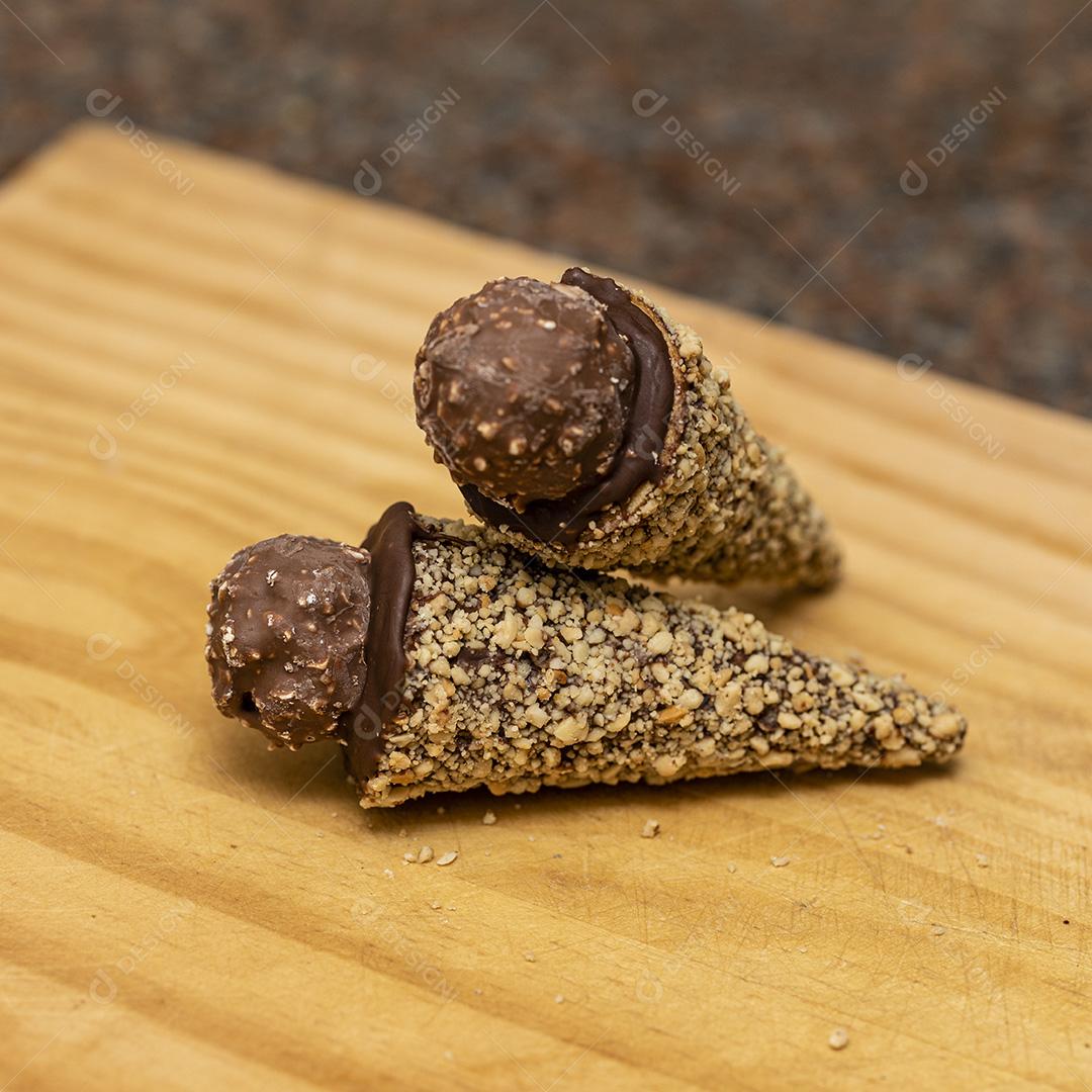 Cone trufado chocolate Imagem JPG