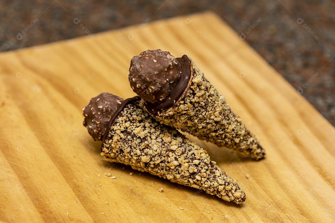 Cone trufado chocolate Imagem JPG