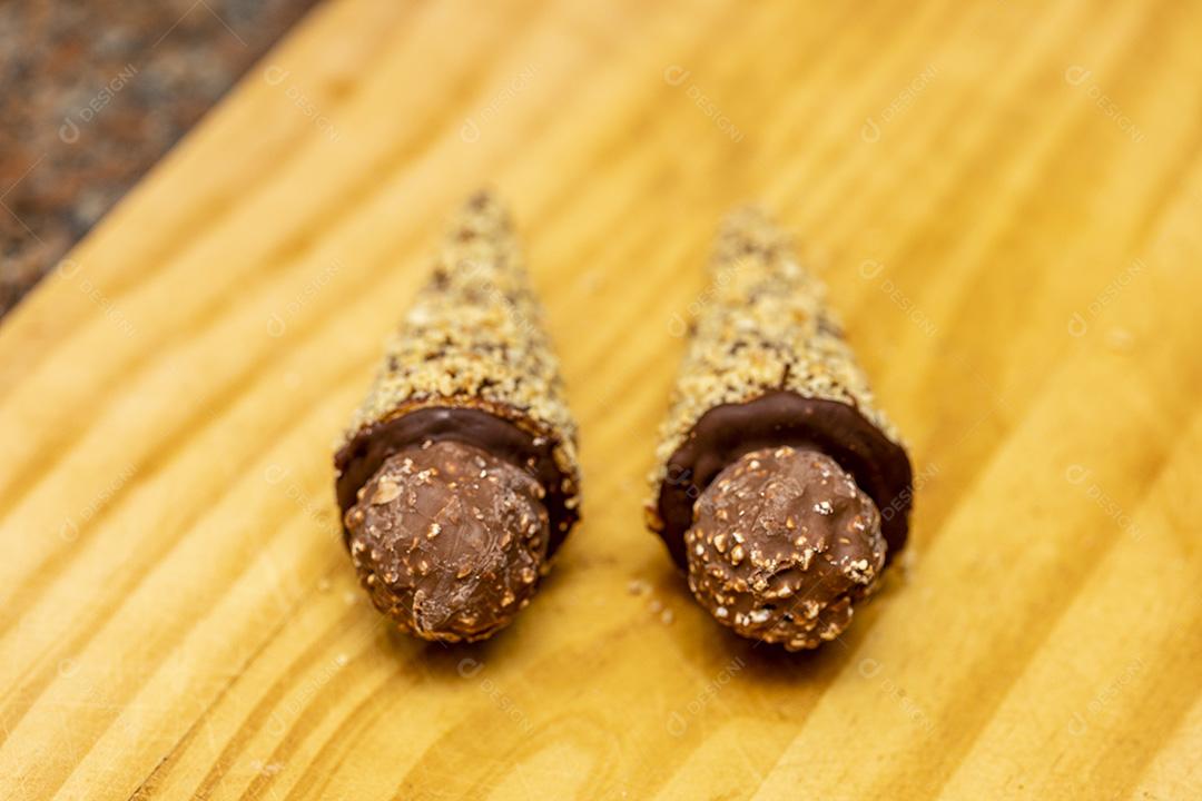 Cone trufado chocolate Imagem JPG