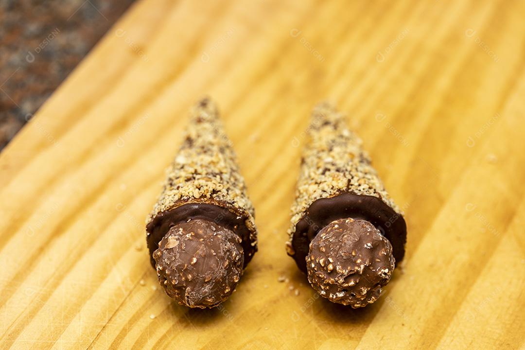 Cone trufado chocolate Imagem JPG