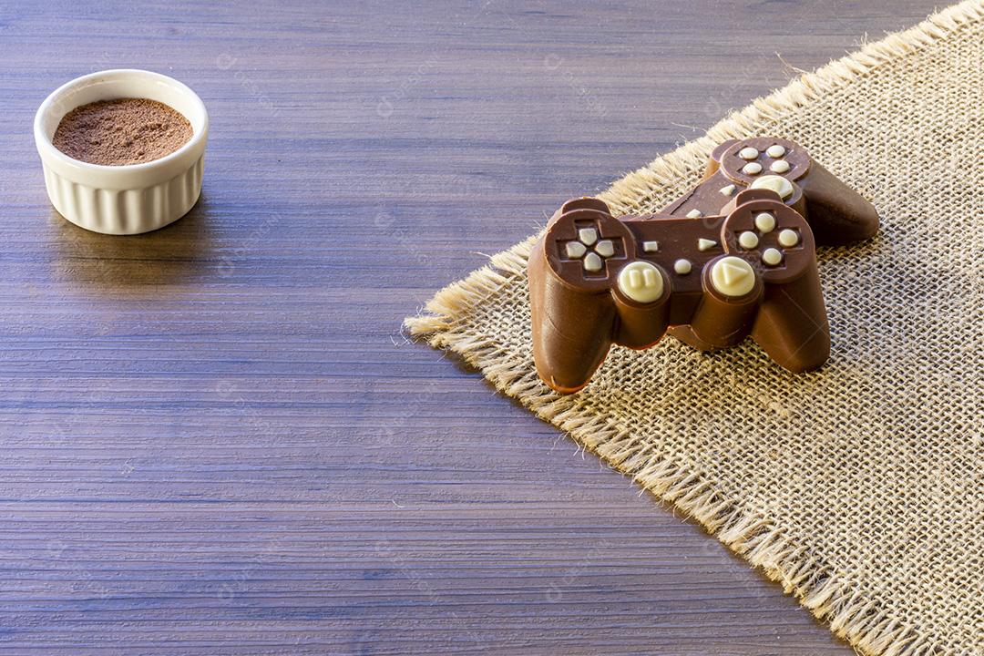 Comida doce chocolate formado de controle playstation Imagem JPG