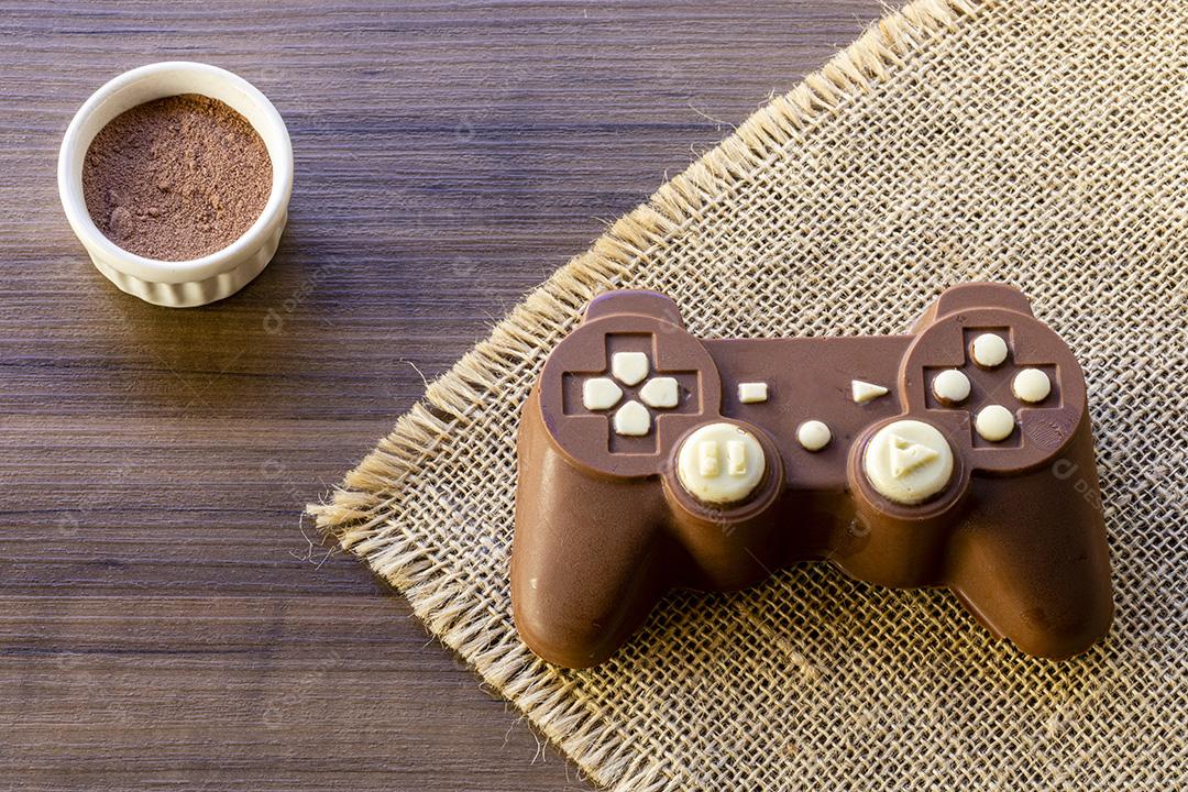 Comida doce chocolate formado de controle playstation Imagem JPG