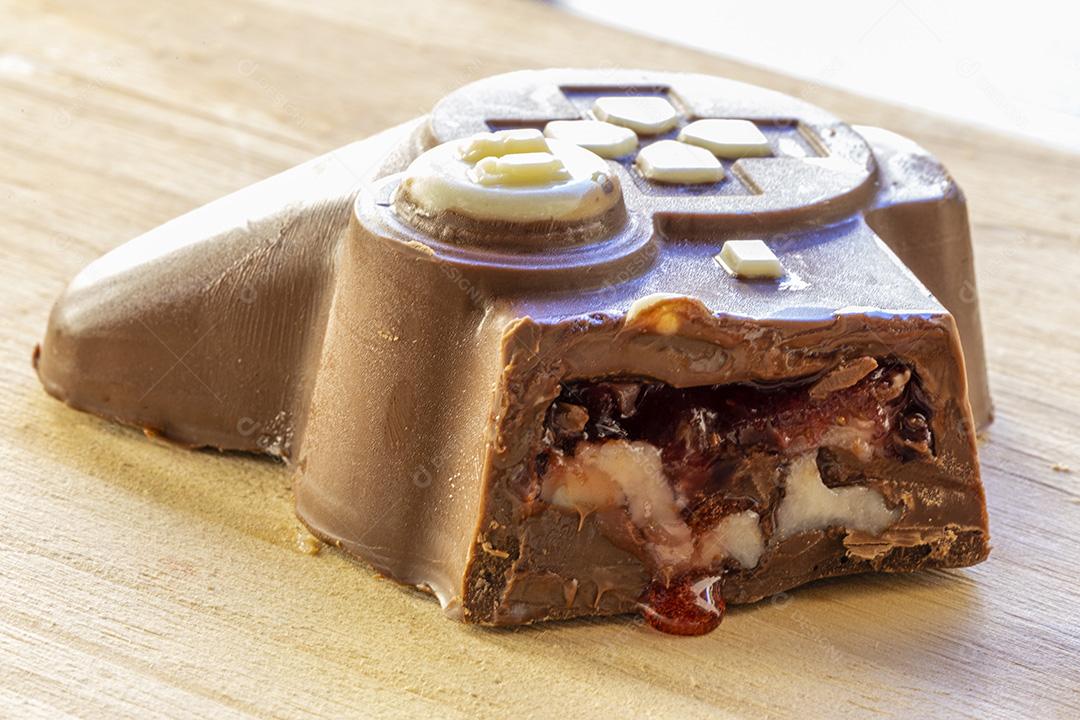 Comida doce chocolate formado de controle playstation Imagem JPG