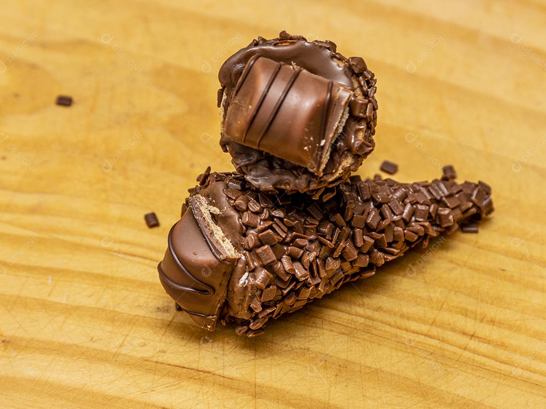 Chocolate Turtle Cone Food Image JPG