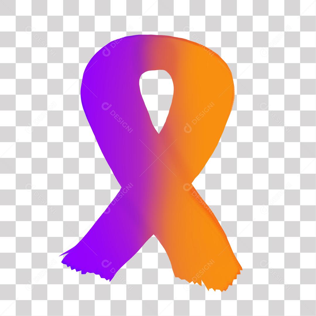 Fita fevereiro roxo e laranja. transparente PNG