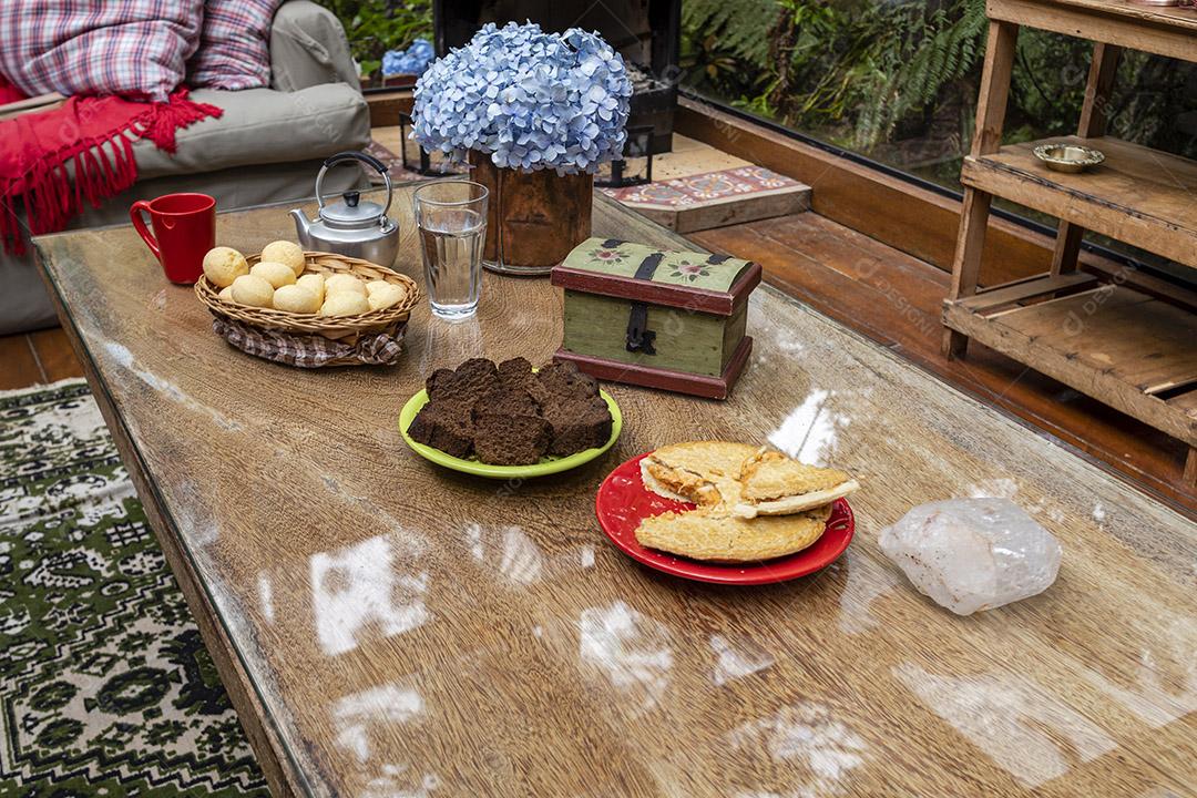 Beautiful breakfast table a cozy place Image JPG