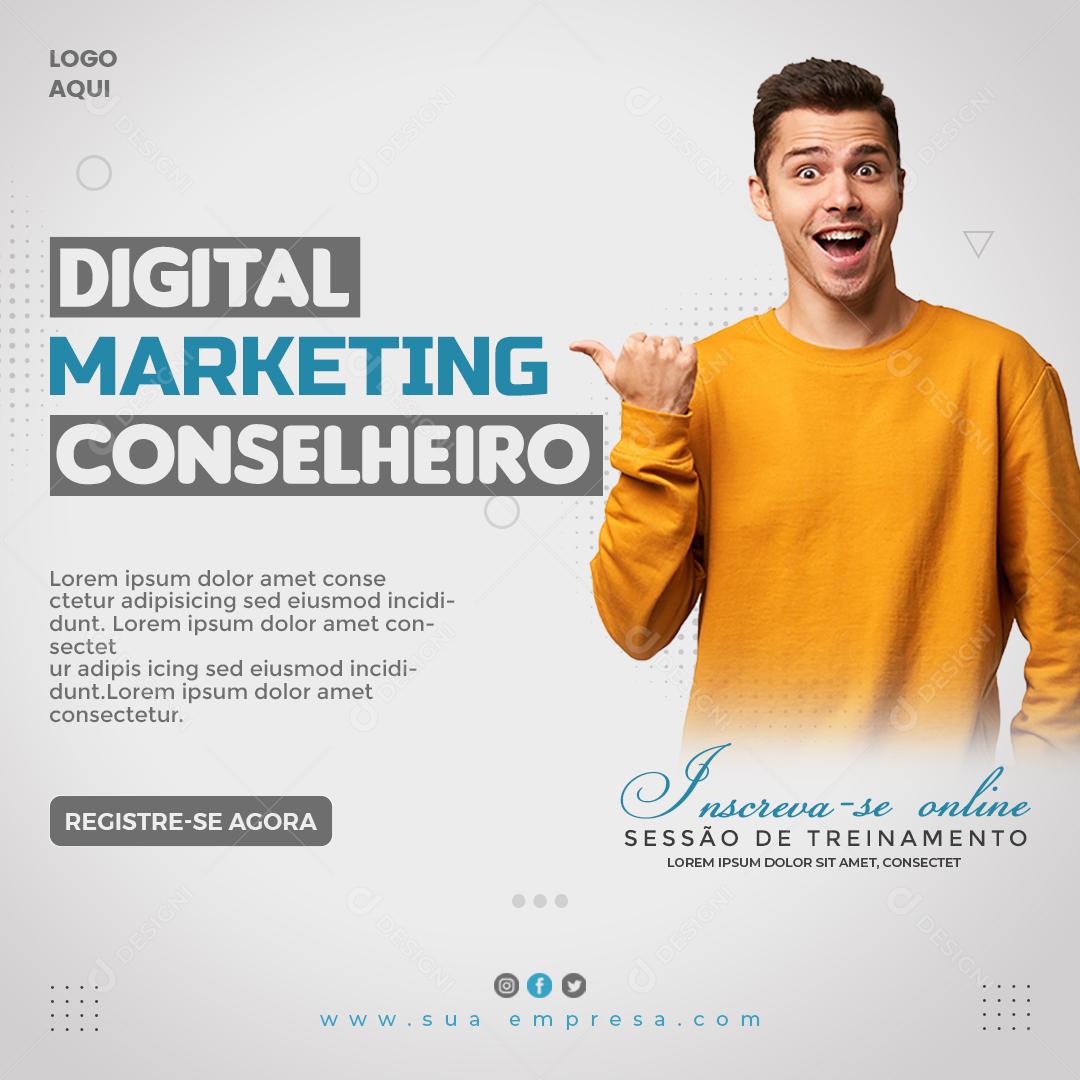 Social Media Digital Marketing Conselheiro PSD Editável