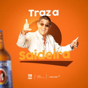 Social Media Meme Traz A Saideira Cerveja Antárctica PSD Editável