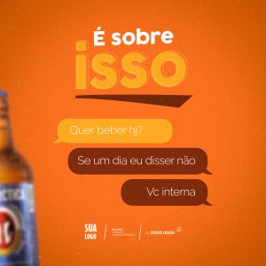 Social Media Meme é Sobre Isso Cerveja Antárctica PSD Editável