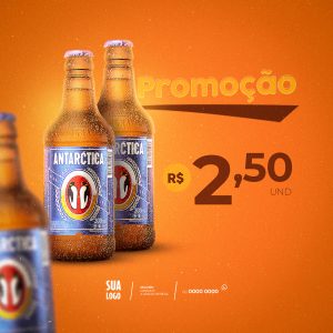 Social Media Distribuidora Promoção Cerveja Antarctica PSD Editável