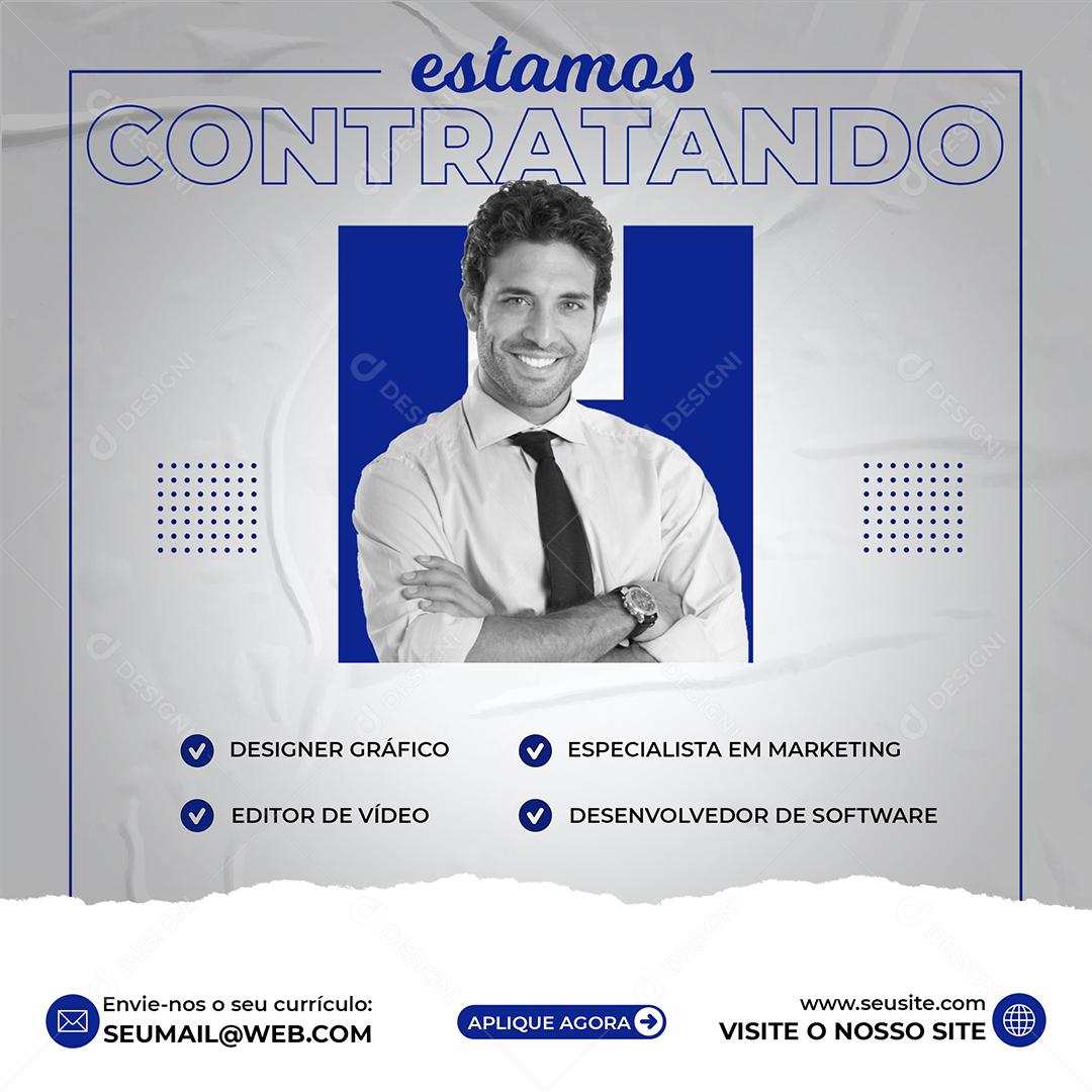 Agências Estamos Contratando Social Media PSD Editável