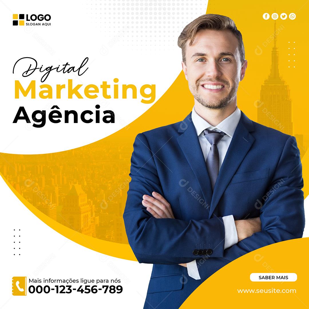 Social Media Marketing Digital Agências PSD Editável
