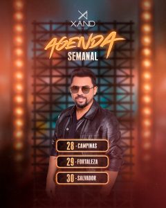 Flyer Agenda Semanal Xand Avião Social Media PSD Editável