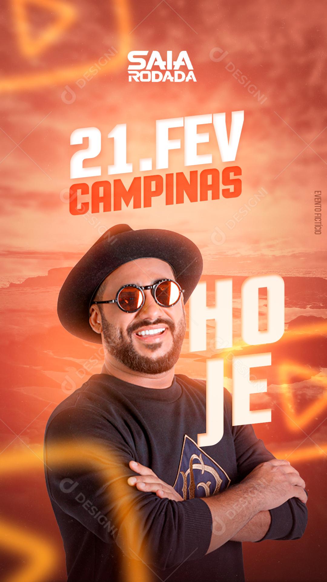 Flyer 21 De Fevereiro Saia Rodada Forró Social Media PSD Editável