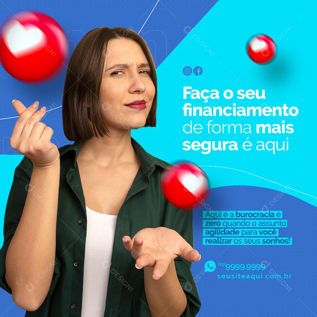 Social Media Faça O Seu Finaciamento De Forma Segura Finanças PSD Editável