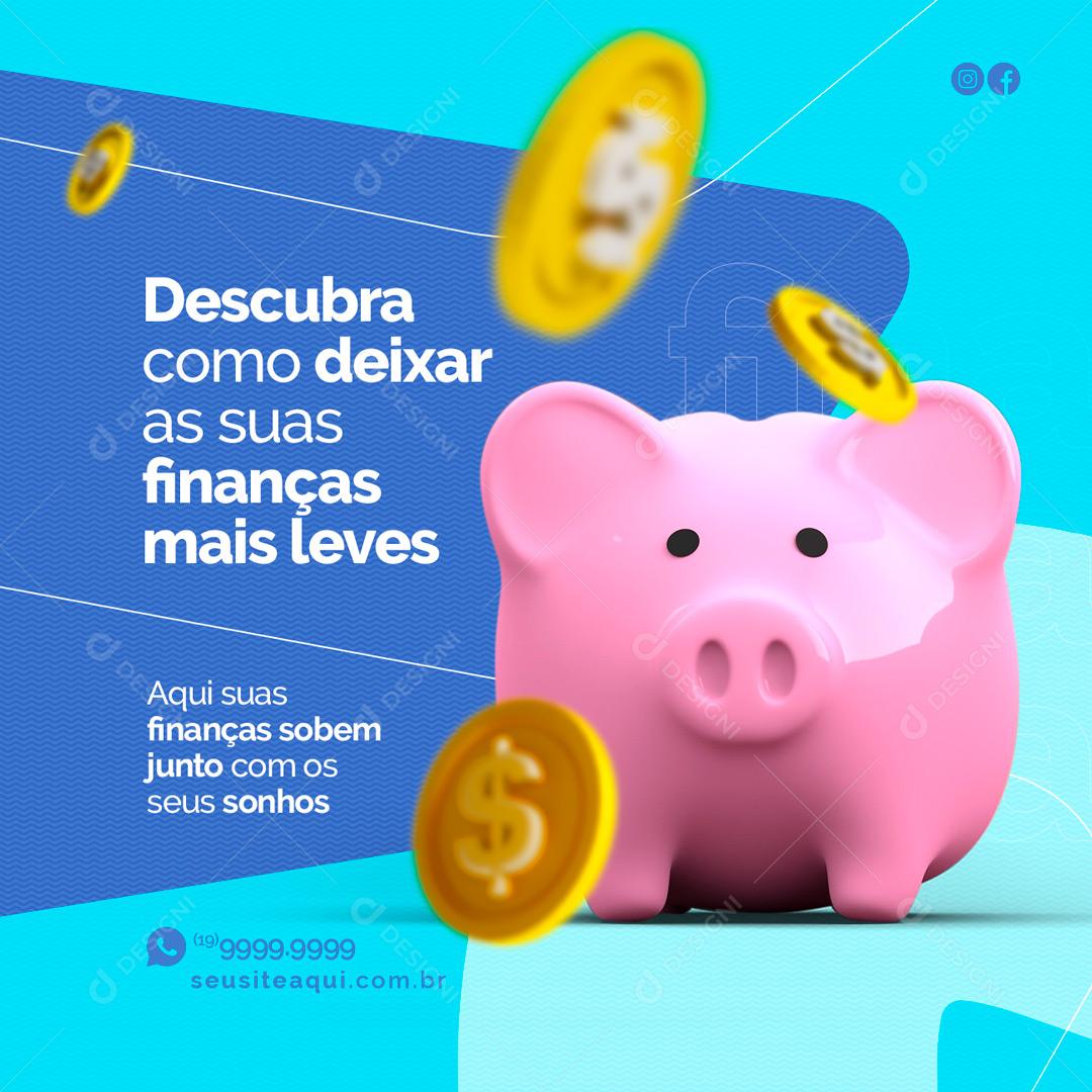 Social Media Descubra Como Deixar As Suas Finaças Mais Leves PSD Editável