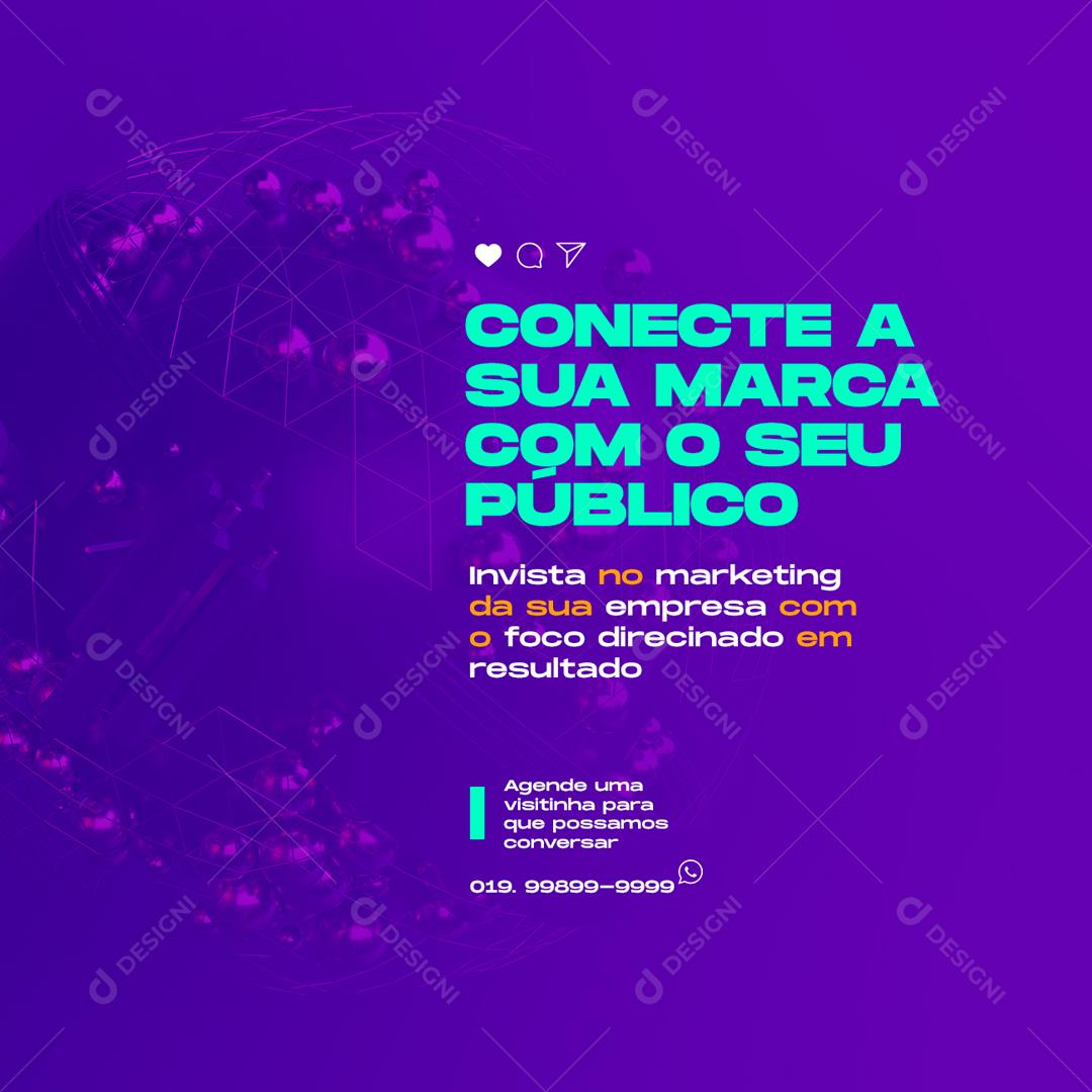Social Media Conecte A Sua Marca  Com O Seu Público Agências PSD Editável