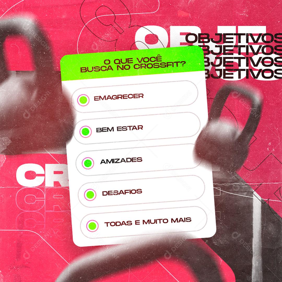 Crossfitt Academia Objetivos O Que Você Busca Social Media PSD Editável