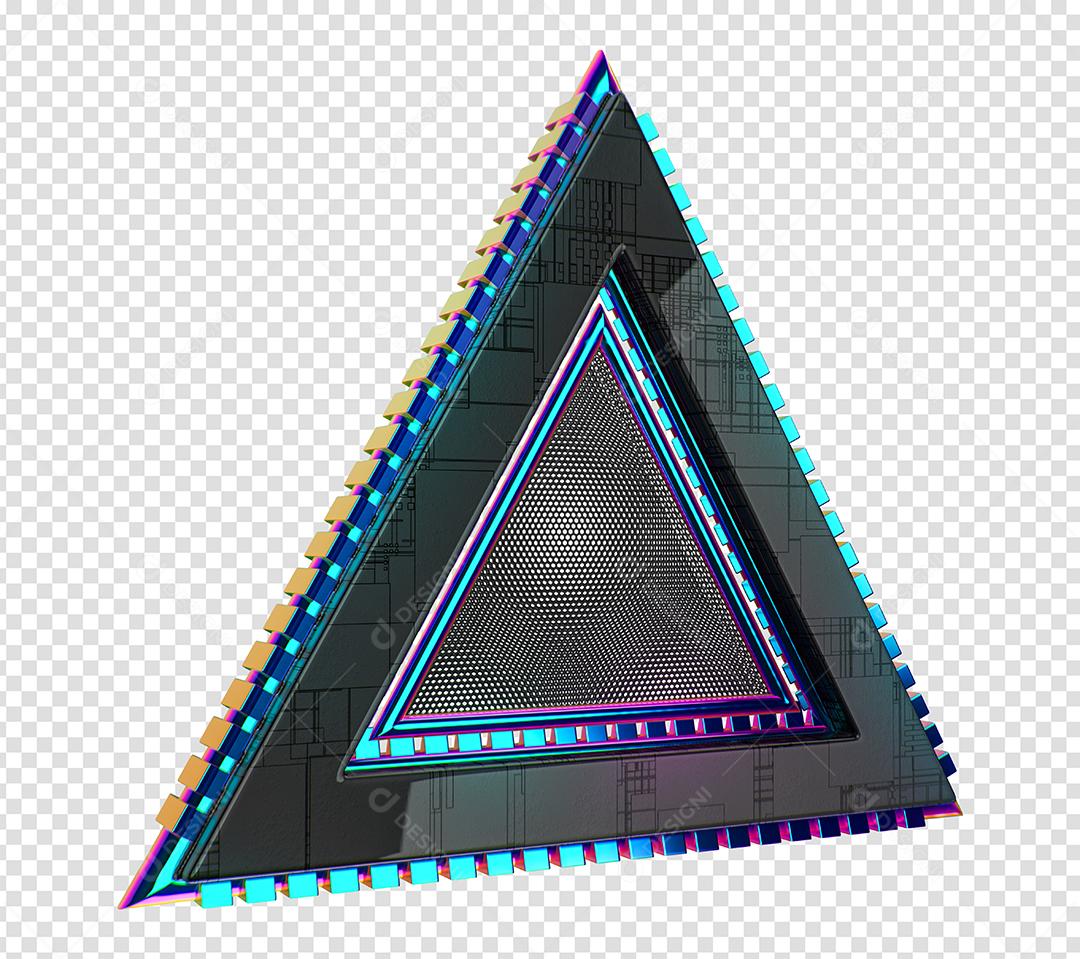 Triângulo 3D Elemento Para Composição PSD Sem Fundo