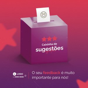 Caixinha De Sugestões Instagram Redes Sociais Social Media PSD Editável