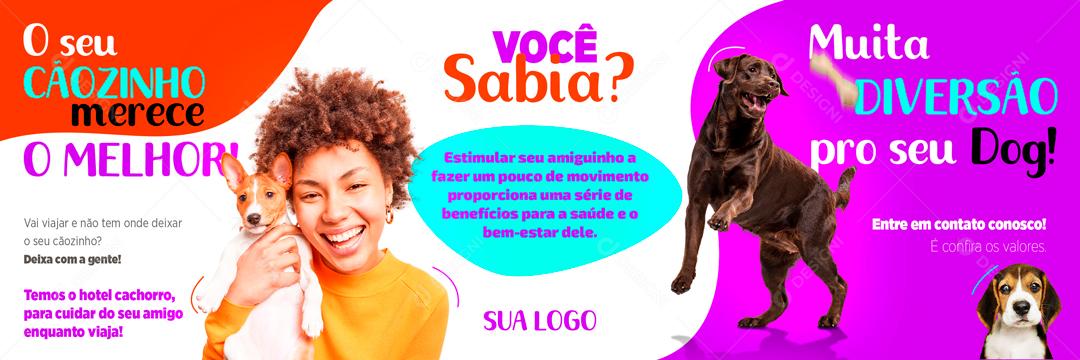 Banner O Seu Cãozinho Merece O Melhor Você Sabia Social Media PSD Editável