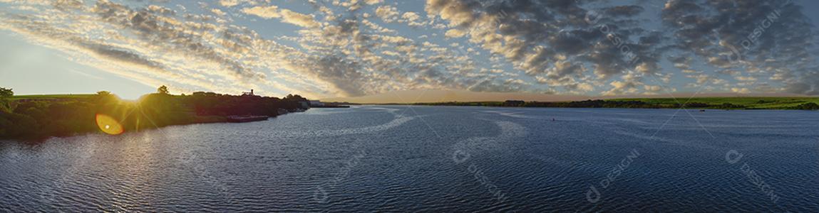 Paisagem por do sol lago Imagem JPG