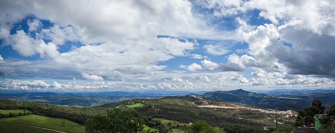 Céu Azul Com muitas nuvens Image JPG