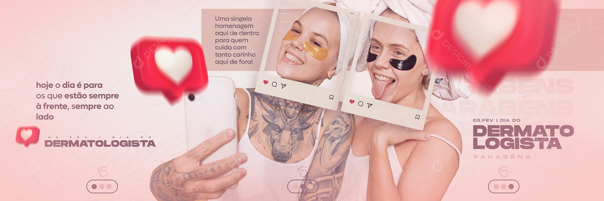 Carrossel Dia do Dermatologista Parabéns Social Media PSD Premium