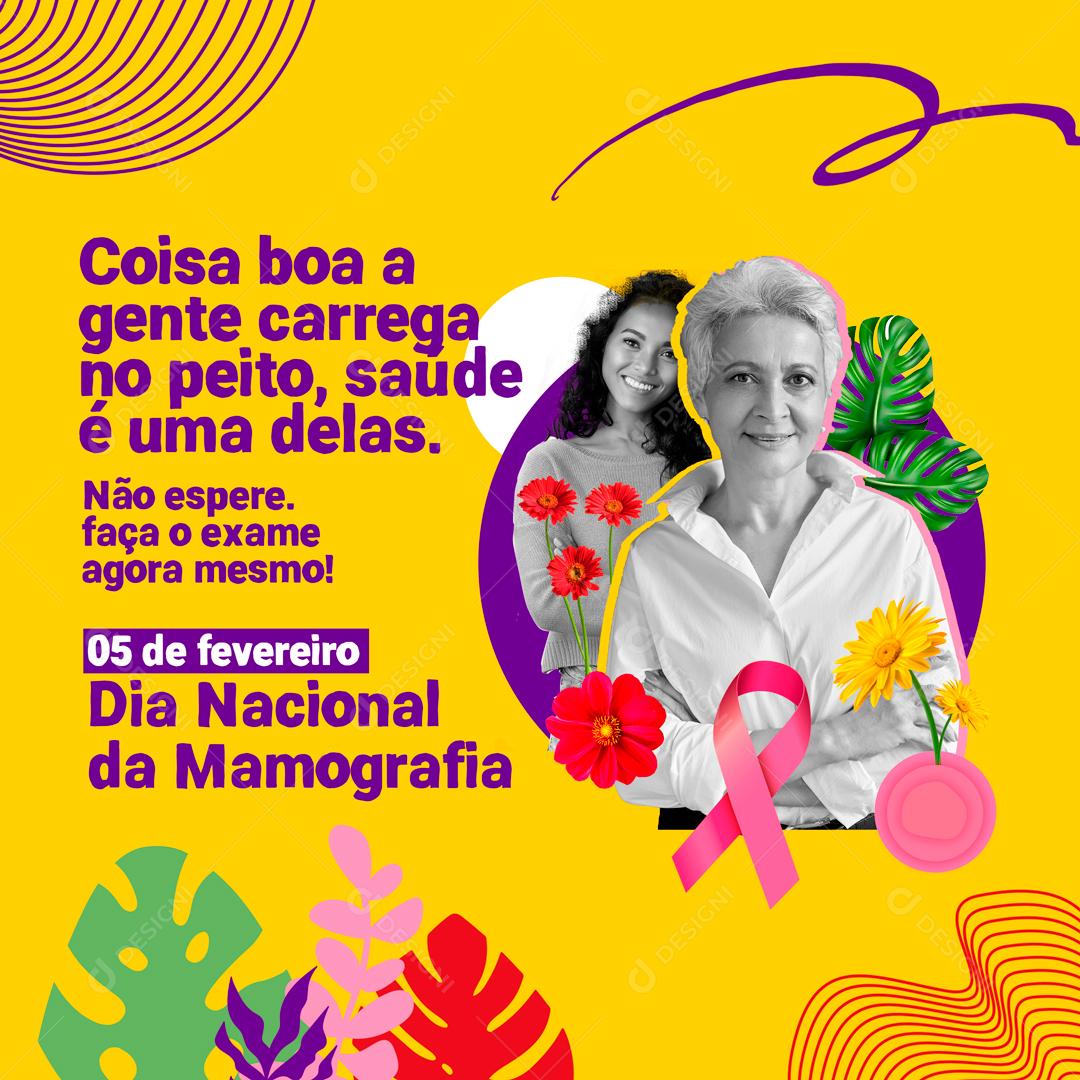Coisa Boa A gente carrega No Peito Saúde é Uma Delas Social Media PSD Editável