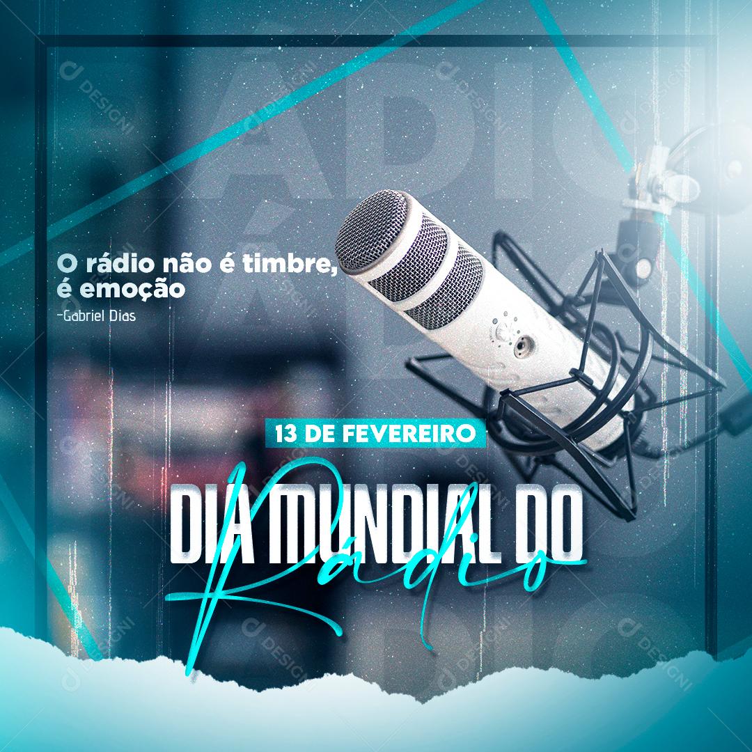 13 De Fevereiro Dia Mundial Do Radio Social Media PSD Editável