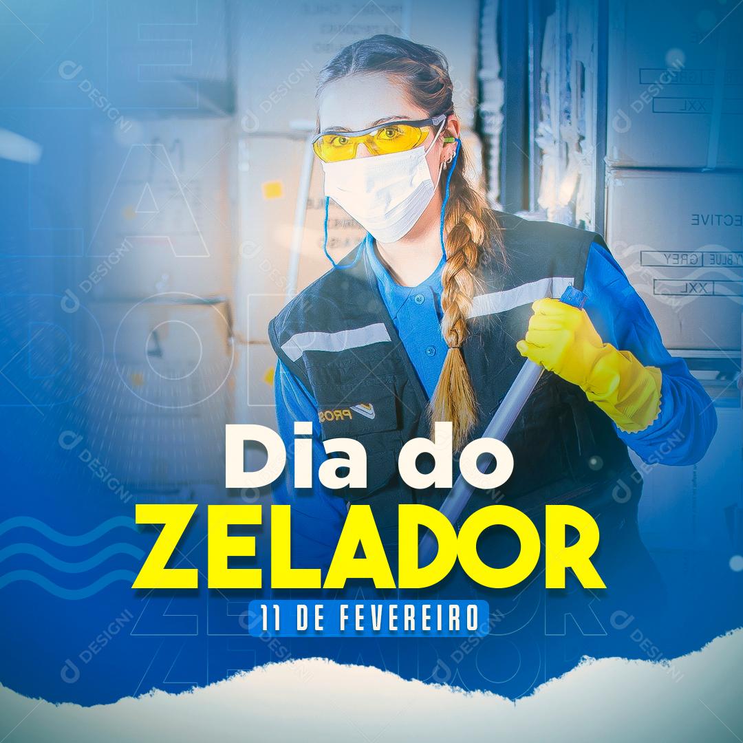 12 De Fevereiro Dia Do Zelador Social Media PSD Editável