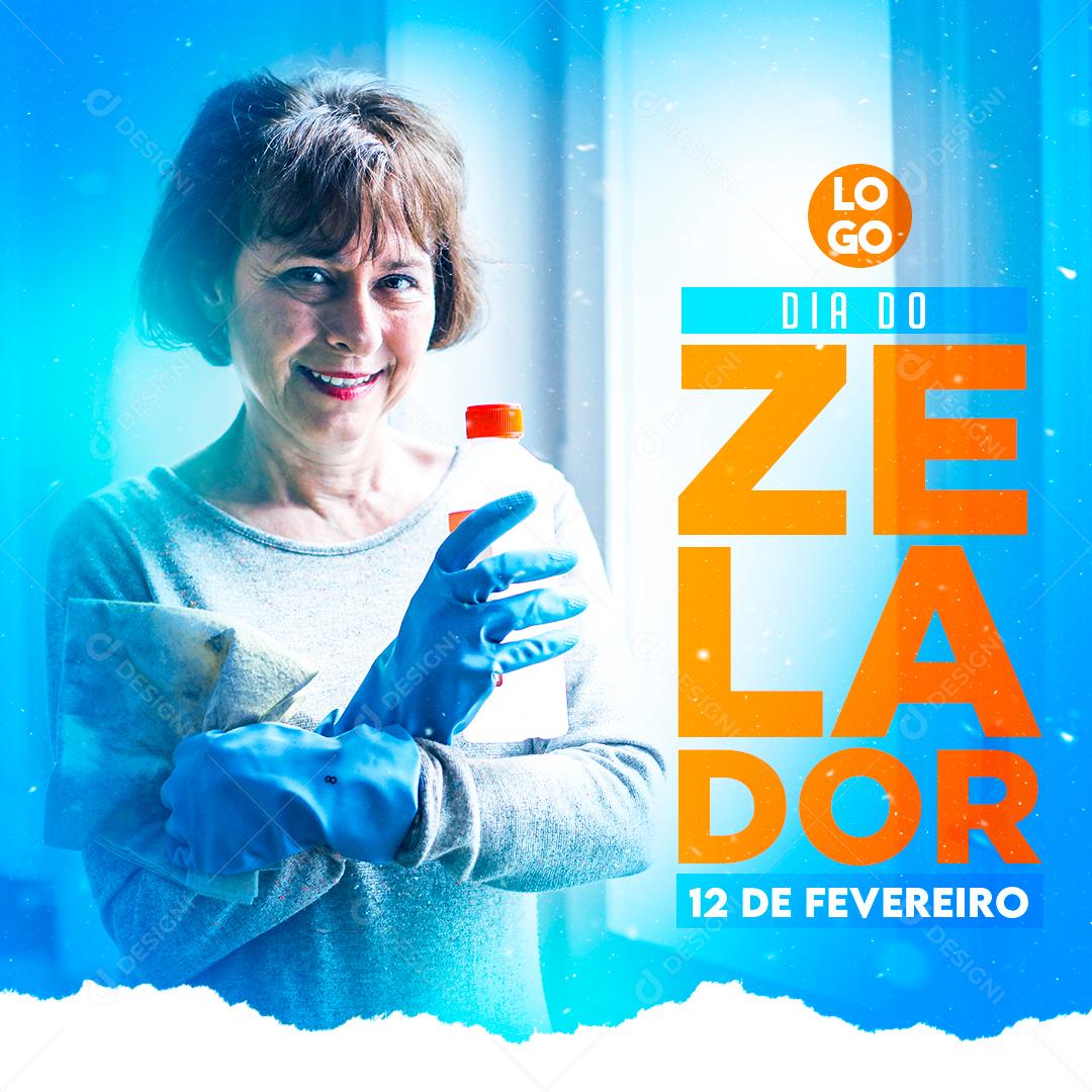12 De Fevereiro Dia Do Zelador Social Media PSD Editável