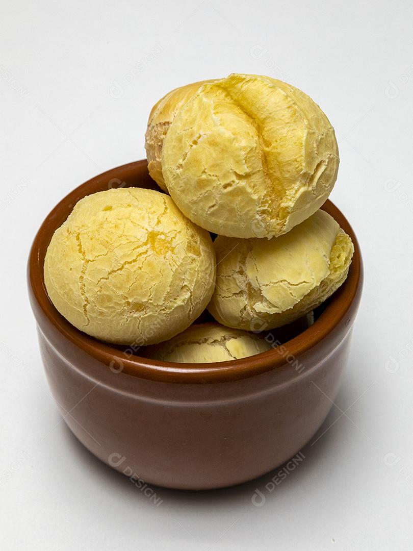 Comida pao de queijo dentro de uma tigela Imagem JPG