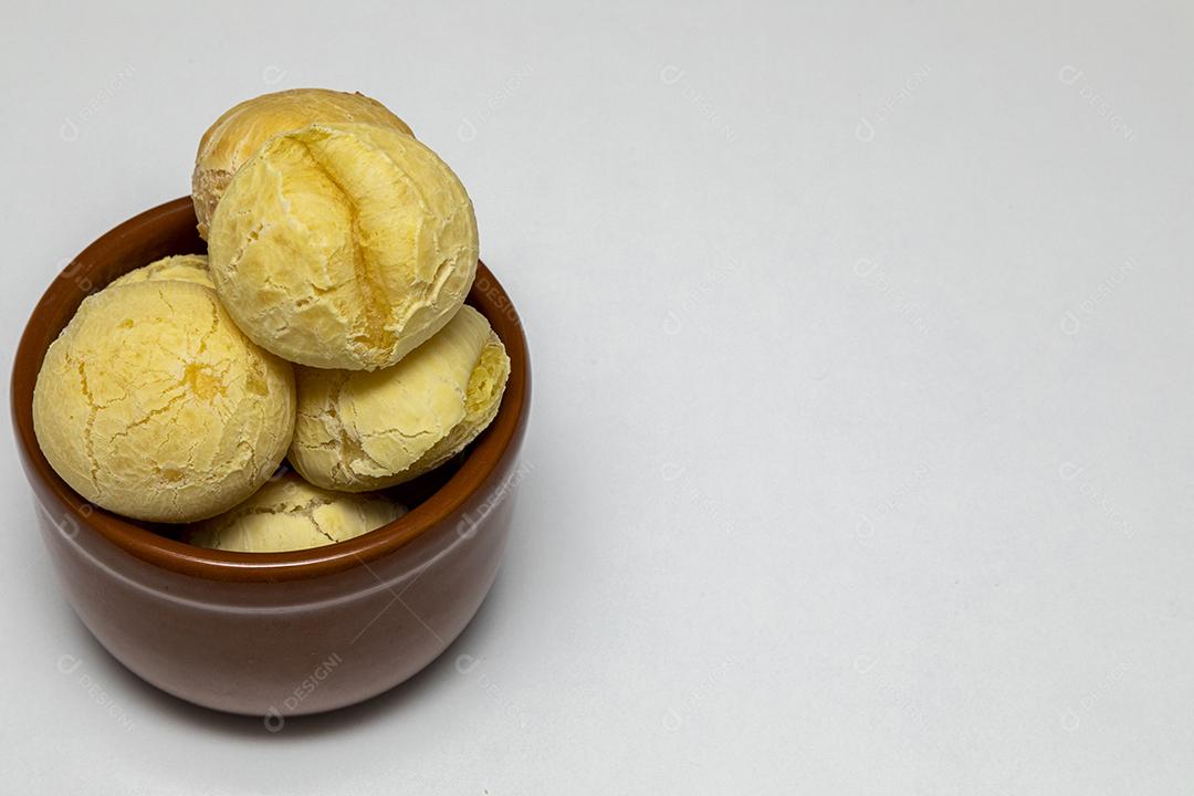 Comida pao de queijo dentro de uma tigela Imagem JPG