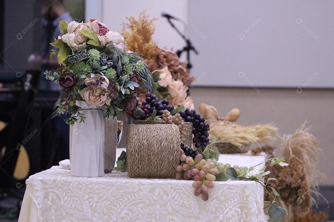 Ornamentação mesa da Santa Ceia