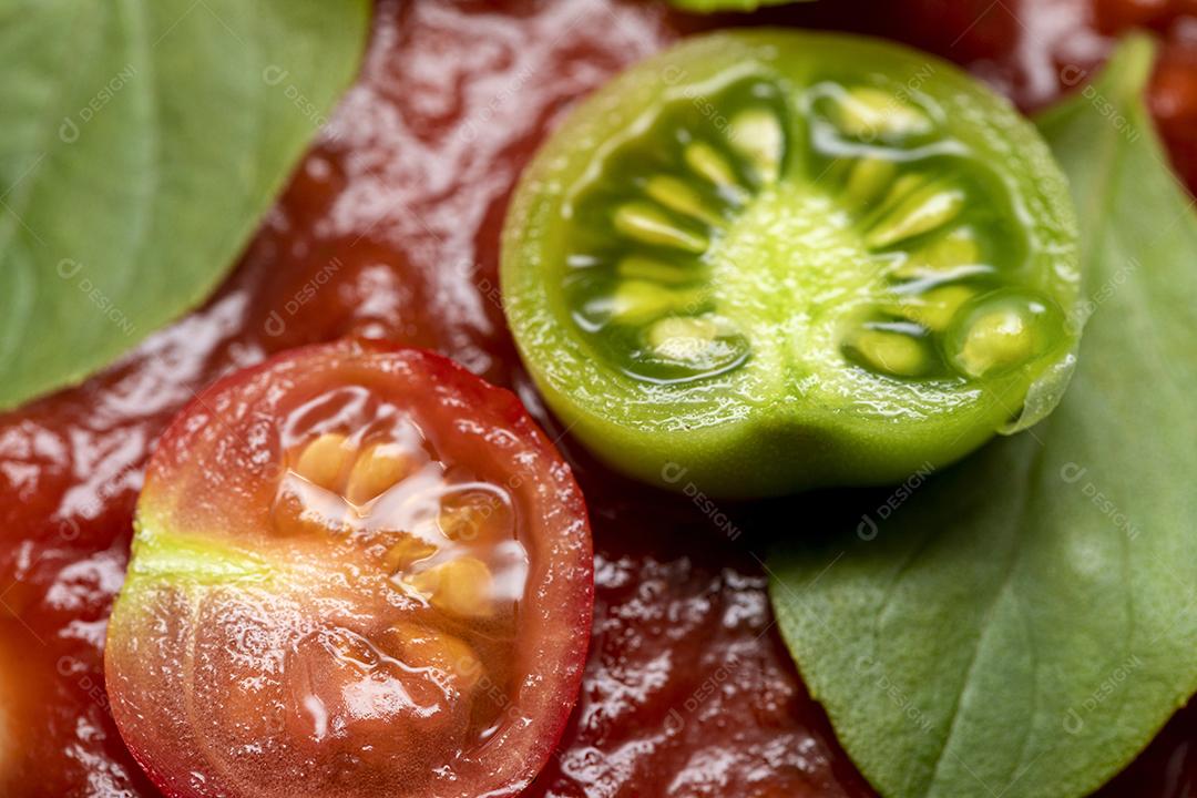 Nhoque De batata com molho de tomate orgânico natural Imagem JPG