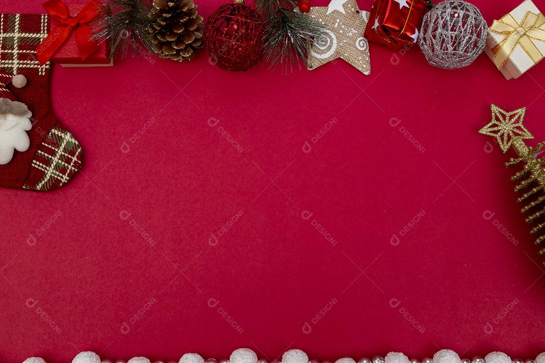 Fundo de Natal. Vista superior Imagem JPG