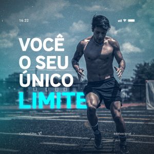 Você é Seu Único Limite Frase Motivacional Social Media PSD Editável