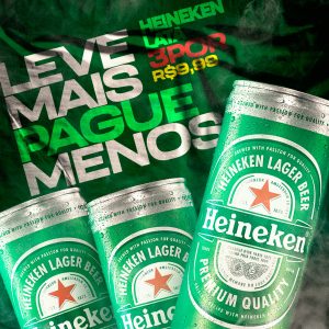 Social Media Leve Mais Pague Menos Heineken Cerveja PSD Editável
