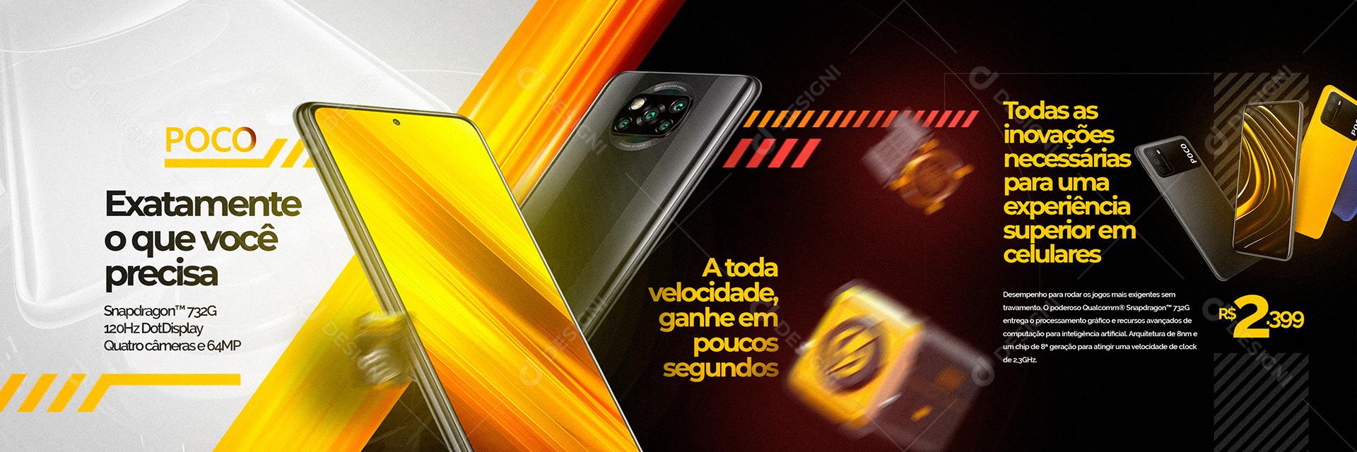 Social Media Carrossel Celulares Exatamento Oque Você Precisa PSD Editável