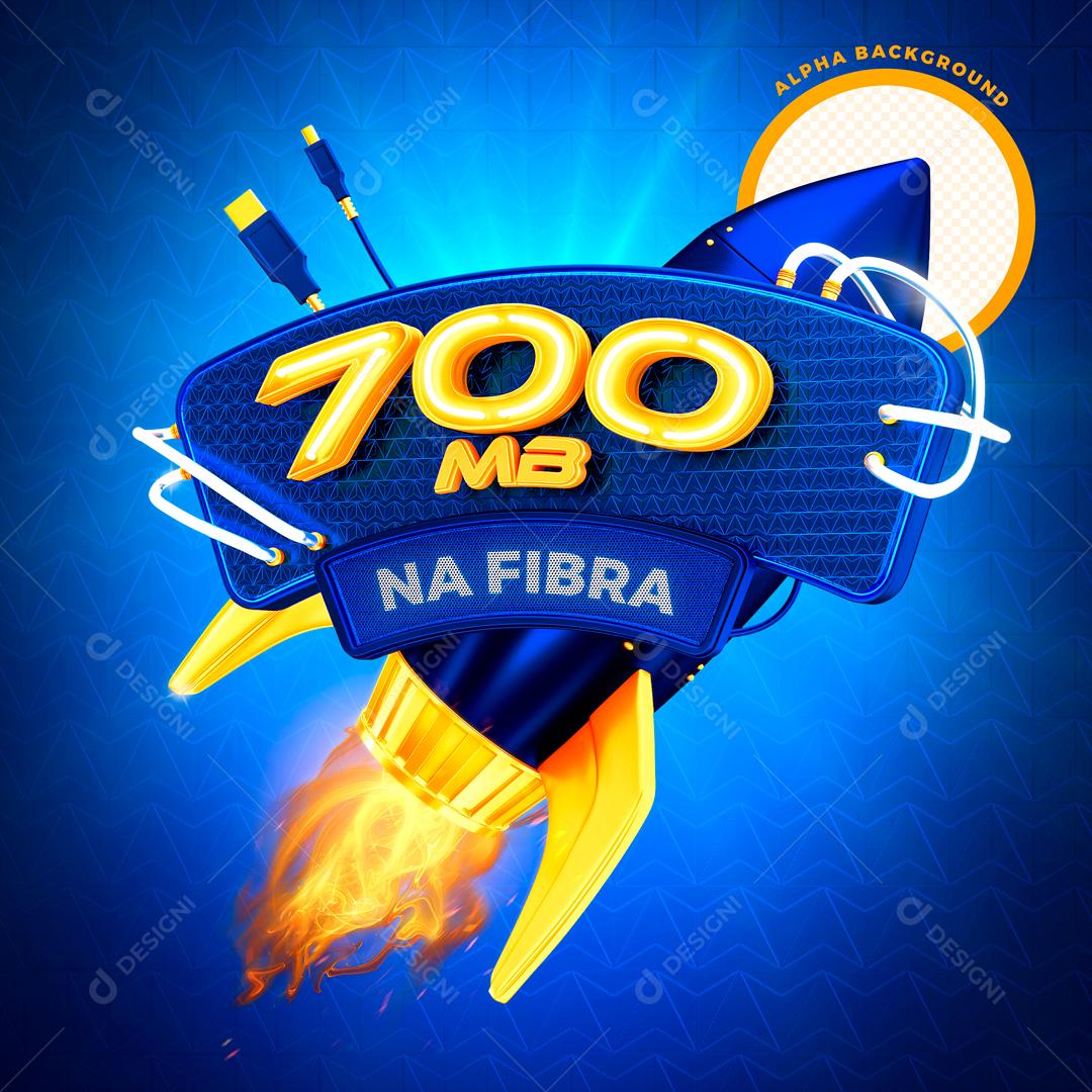 3D Seal for Fiber Optic Internet Giga Composition Editable PSD