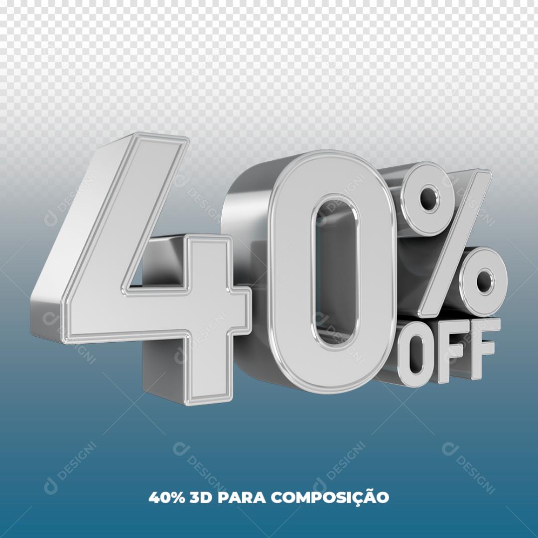 Número 3D Para Composição 40%Off PSD Editável