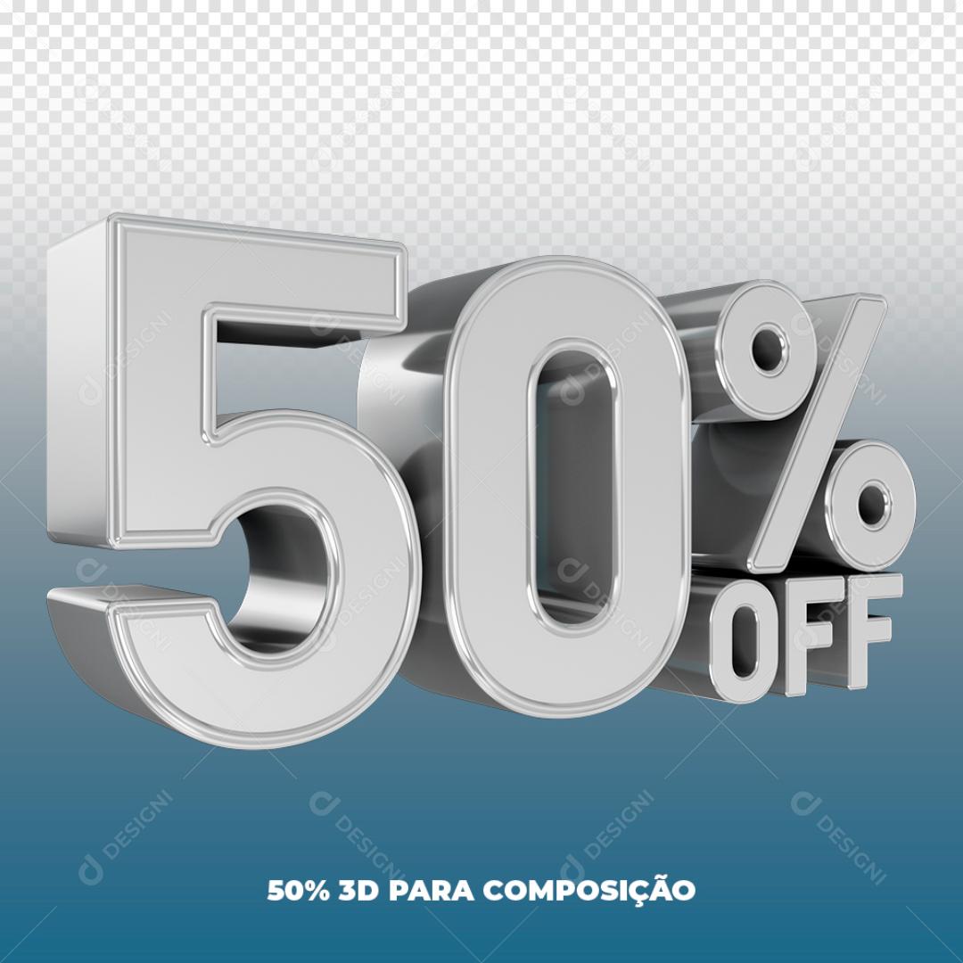 Número 3D Para Composição 50%Off PSD Editável