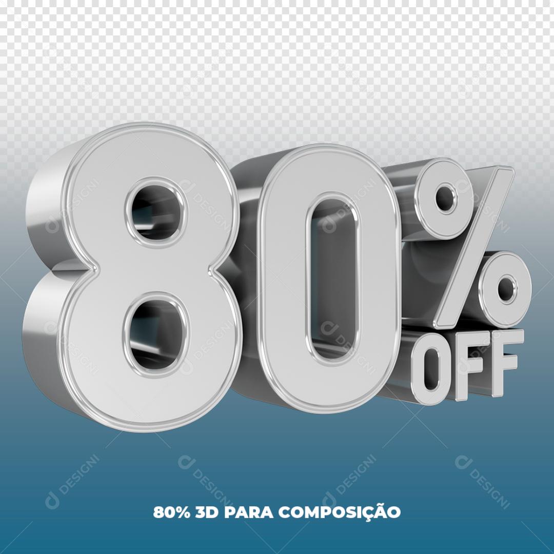 Número 3D Para Composição 80%Off PSD Editável