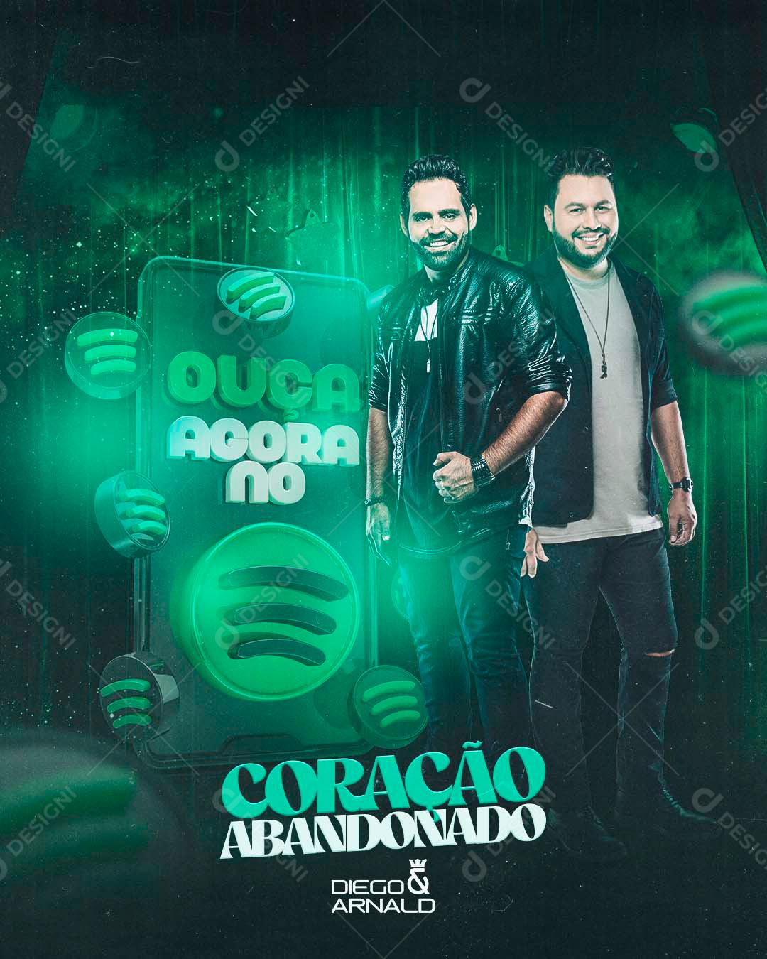 Flyer Coração Agora No Spot file Coração Abandonado Social Media PSD Editável