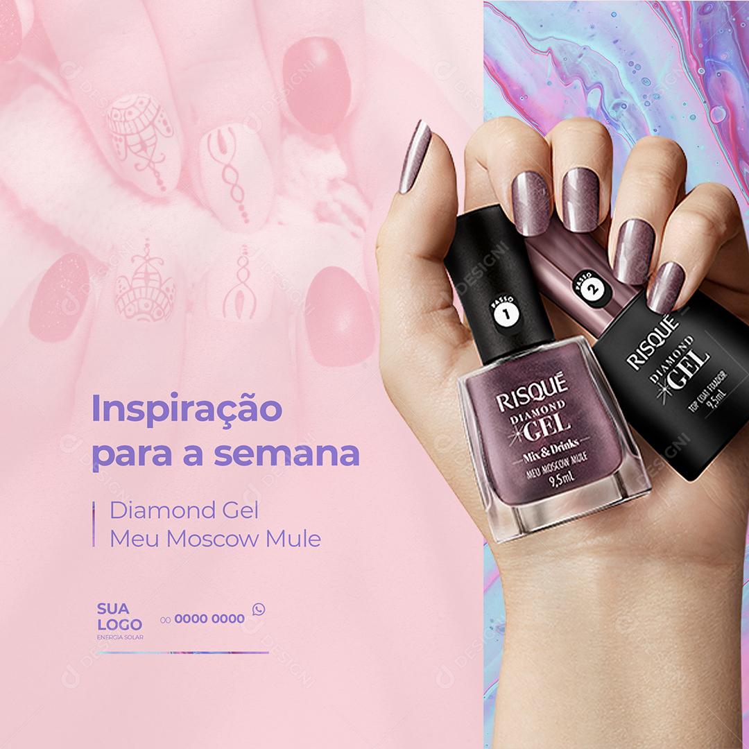 Post Manicure Inspiração para Semana Social Media PSD Editável