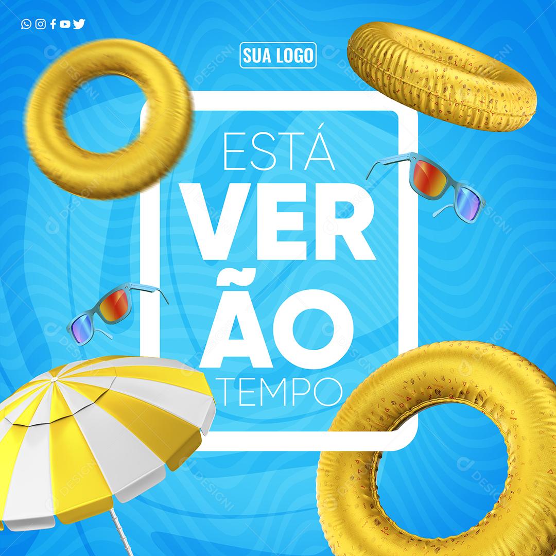 Social Media É Horário De Verão Está Tempo PSD Editável