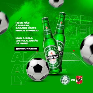 Social Media Futebol e Cerveja Heineken #Bora Pro Bar PSD Editável