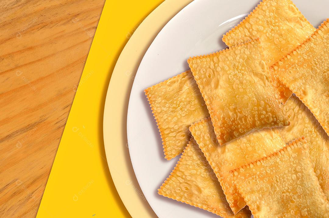 Small square fried pastry