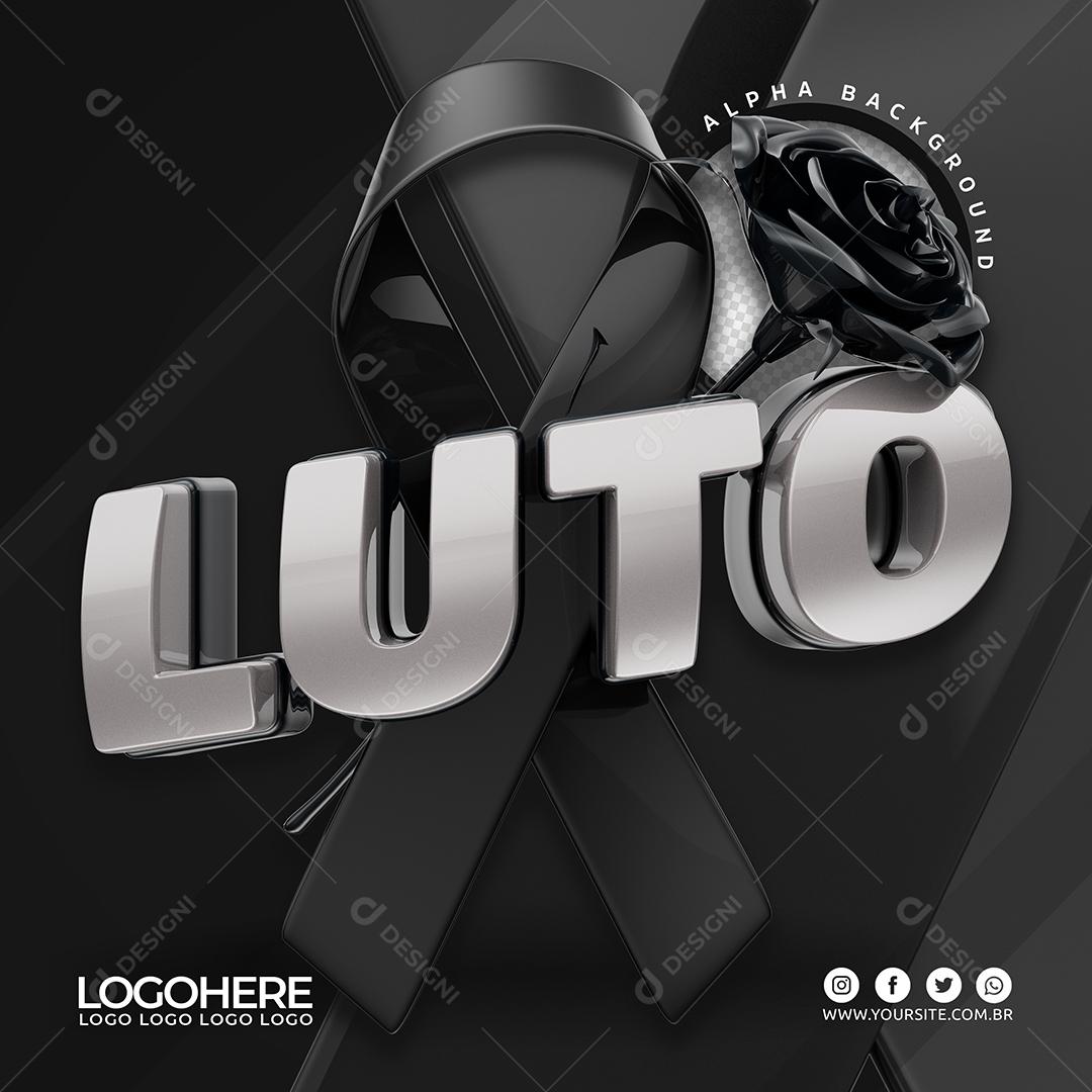 Luto Selo 3D Para Composição PSD Premium